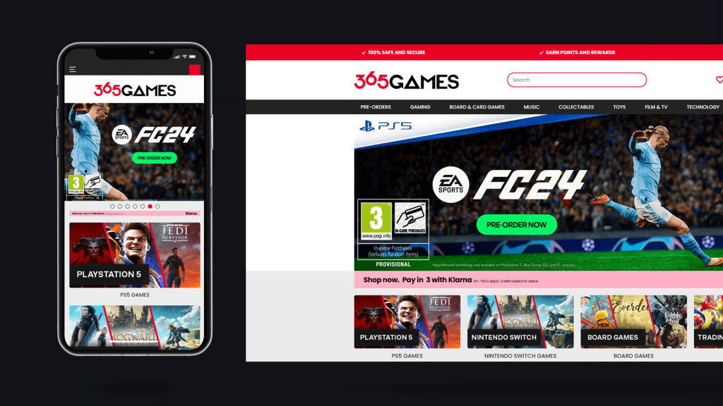 365games-website-example - Purple Space Digital 365games.co.uk website screenshot